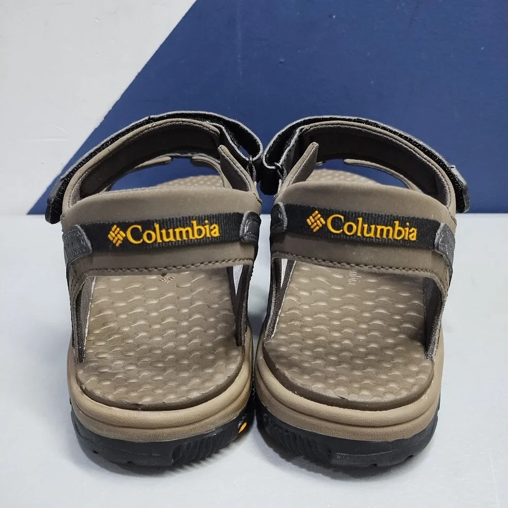 Columbia Riptide II Hiking Sandals Mens 9 Gray Black Comfort Open Toe YM6045-255
